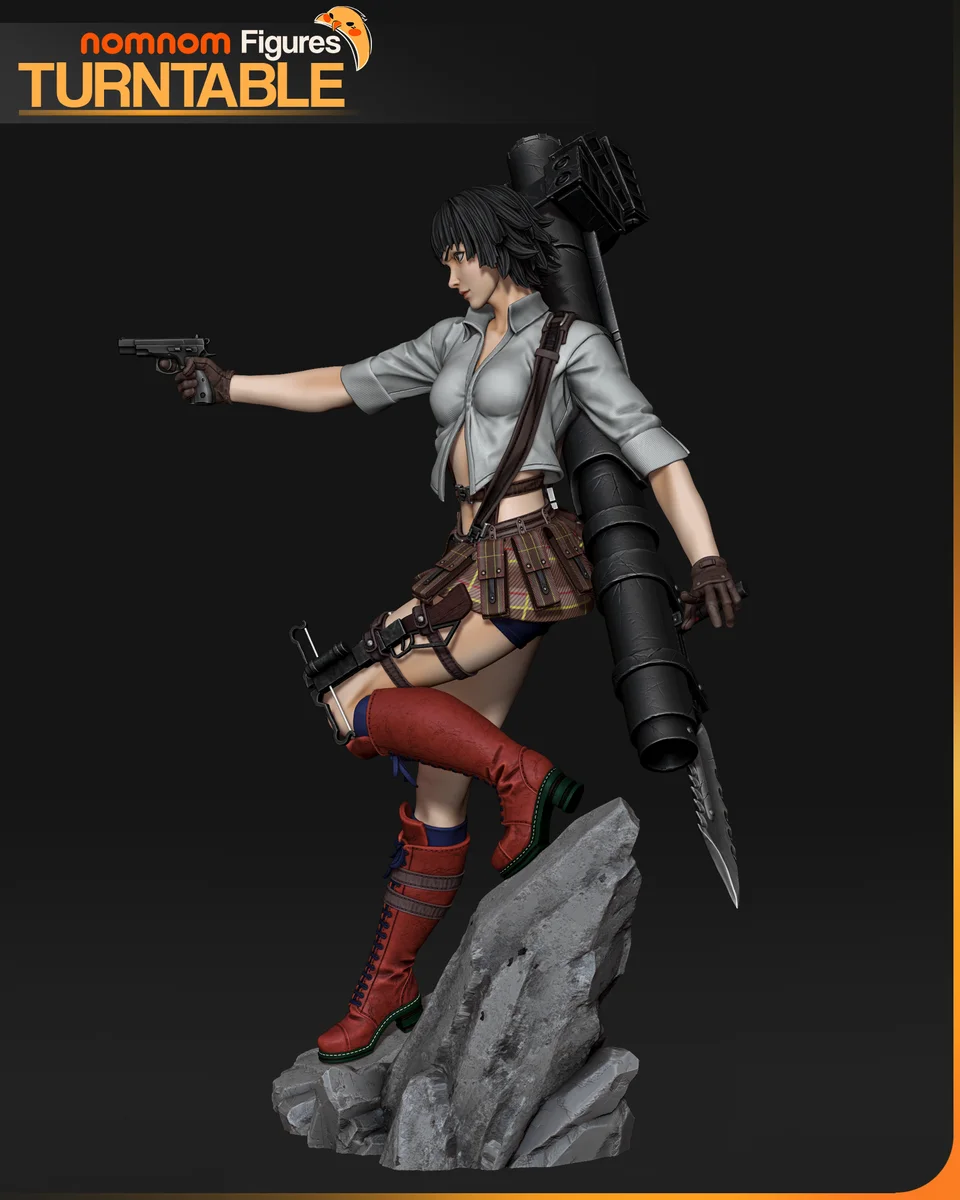 Lady - Devil May Cry | Fan Art | 3D Printed Resin Model Garage Kit | *Un-Painted* | Nomnom 5