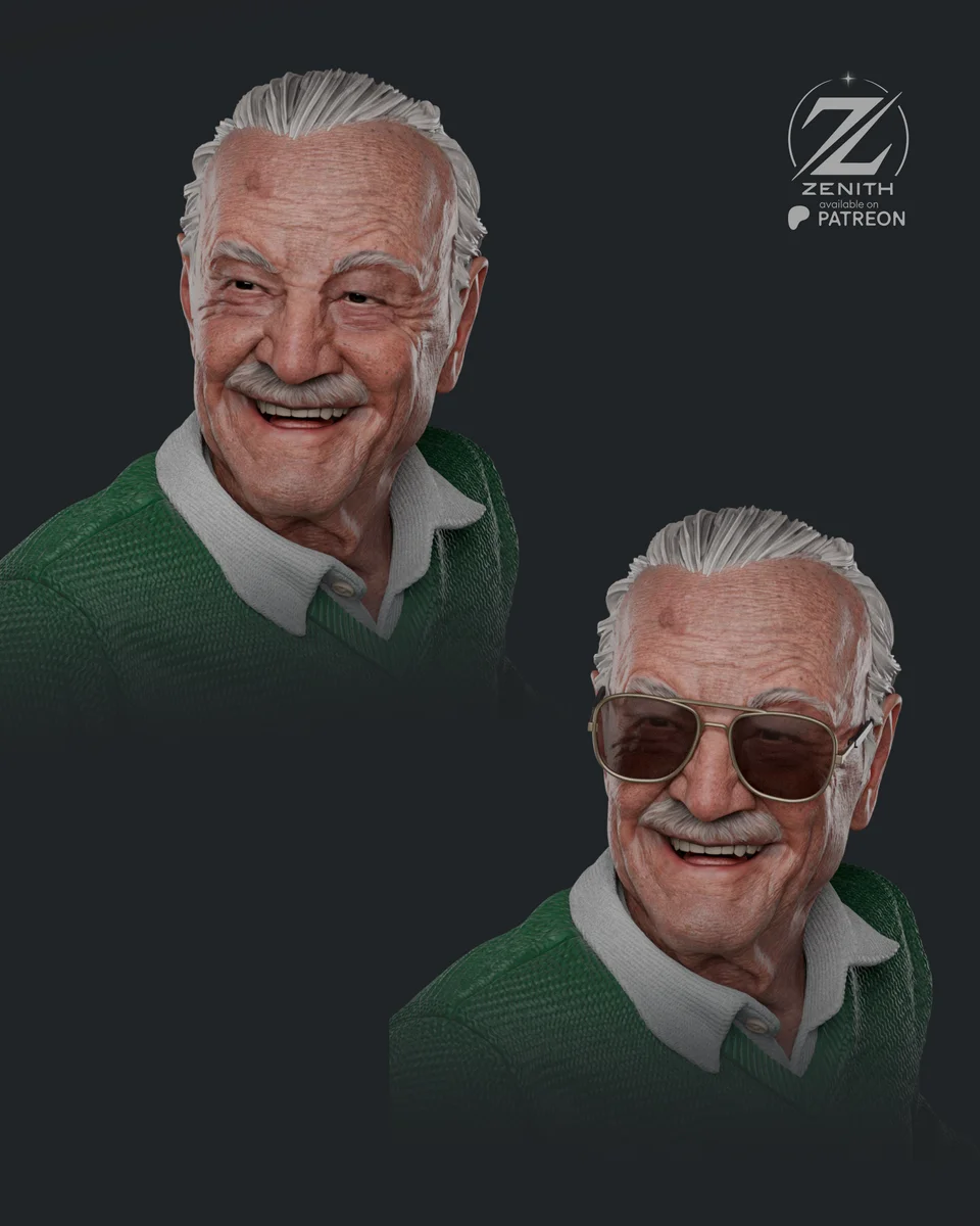 Stan Lee | Fan Art | 3D Printed Resin Model Garage Kit | *Un-Painted* | Zenith Studios 8