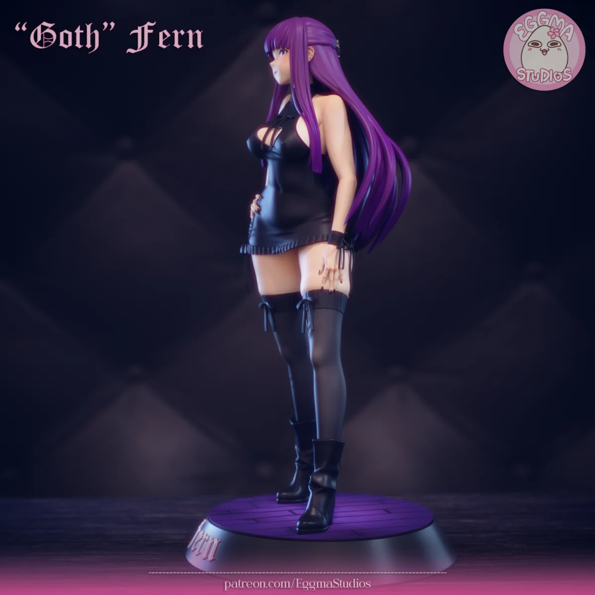 Goth Fern | Fan Art | 3D Printed Resin Model Garage Kit | *Un-Painted* | EggmaStudios 7