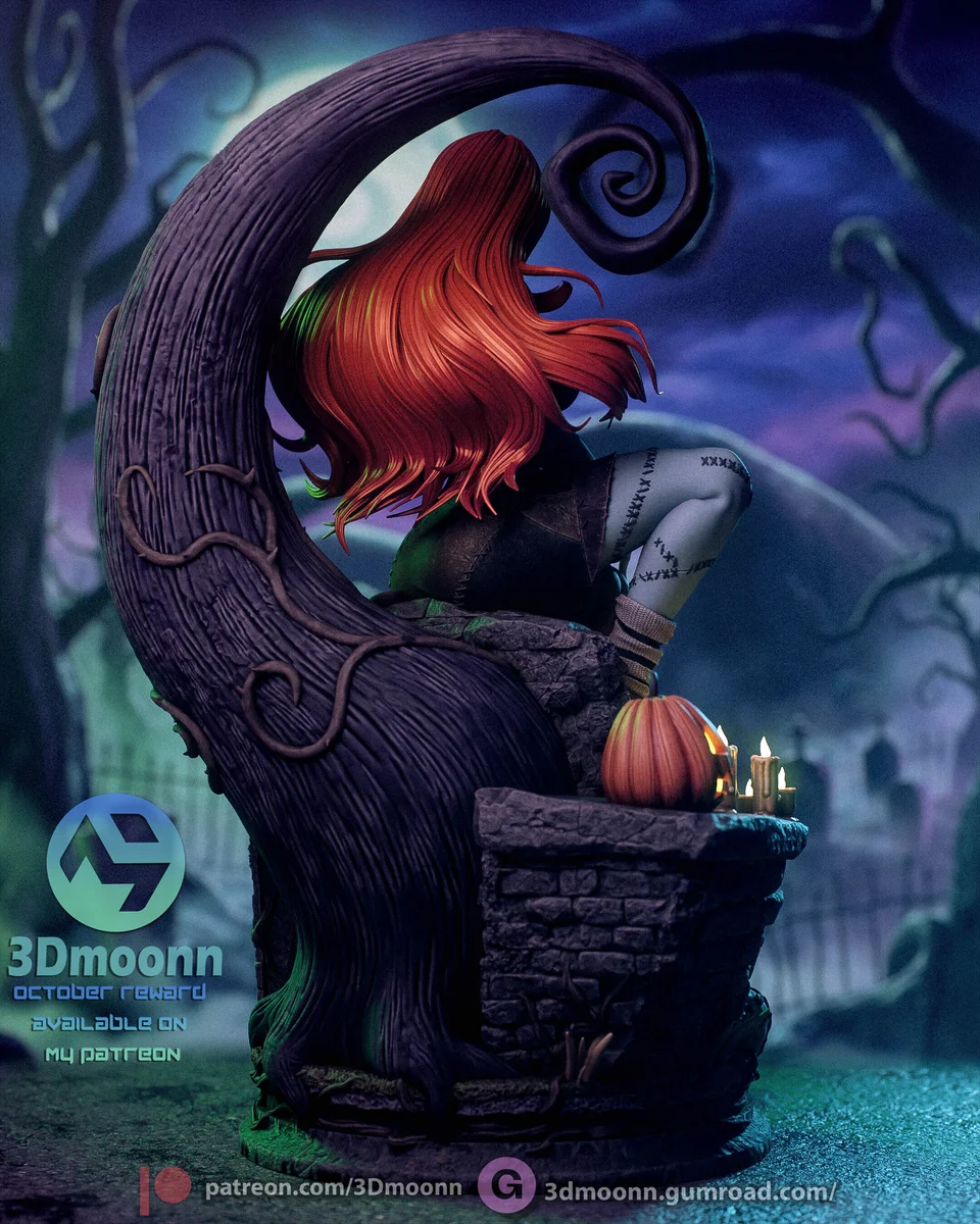 Sally | Fan Art | 3D Printed Resin Model Garage Kit | *Un-Painted* | 3DMoonn 7