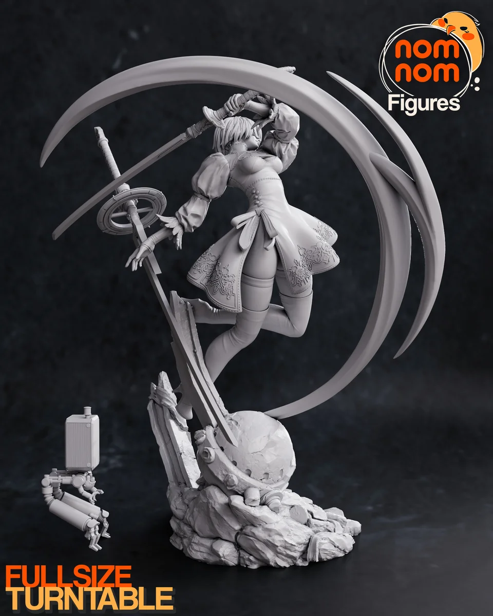 2B | Fan Art | 3D Printed Resin Model Garage Kit | *Un-Painted* | Nomnom 8