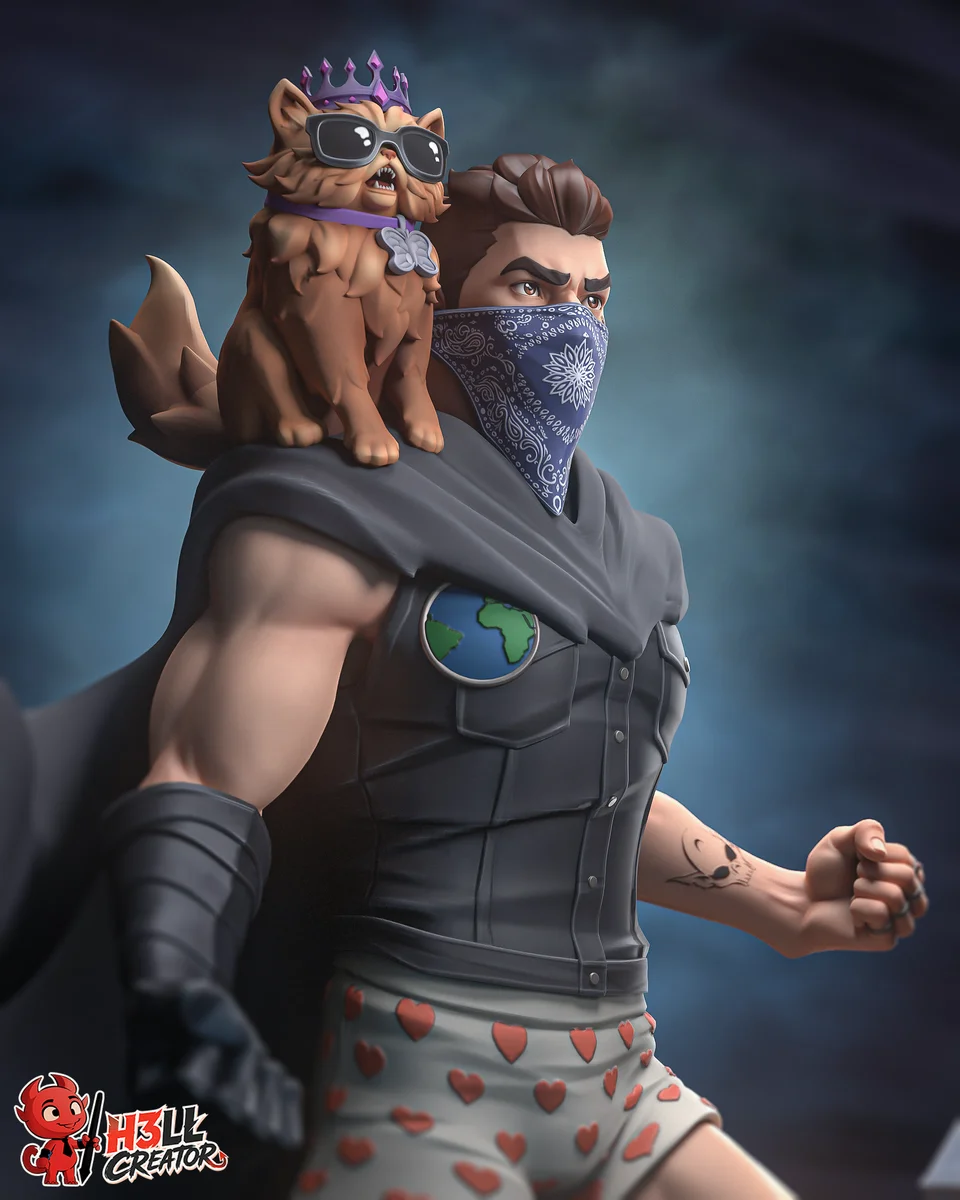 Carl and Princess Donut | Fan Art | 3D Printed Resin Model Garage Kit | *Un-Painted* | H3LL Creator 5