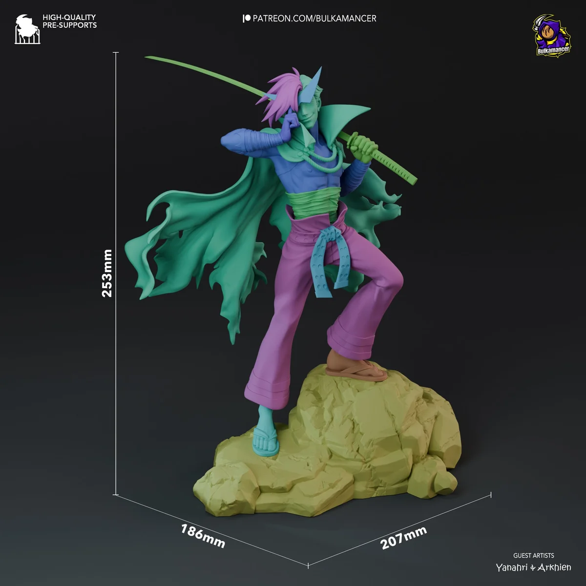 Kamina | Fan Art | 3D Printed Resin Model Garage Kit | *Un-Painted* | Bulkamancer 9