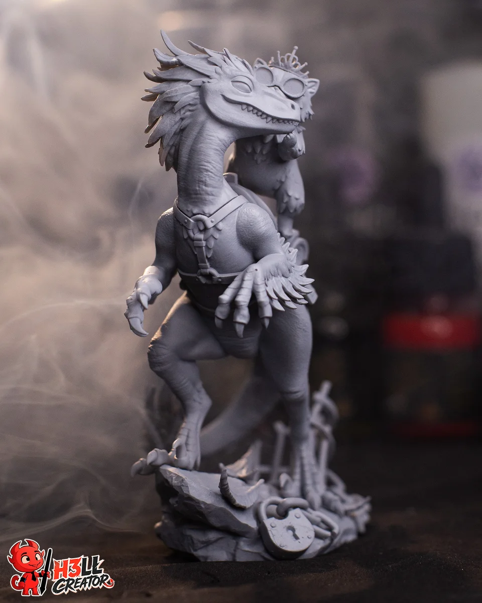 Mongo and Princess Donut | Fan Art | 3D Printed Resin Model Garage Kit | *Un-Painted* | H3LL Creator 10