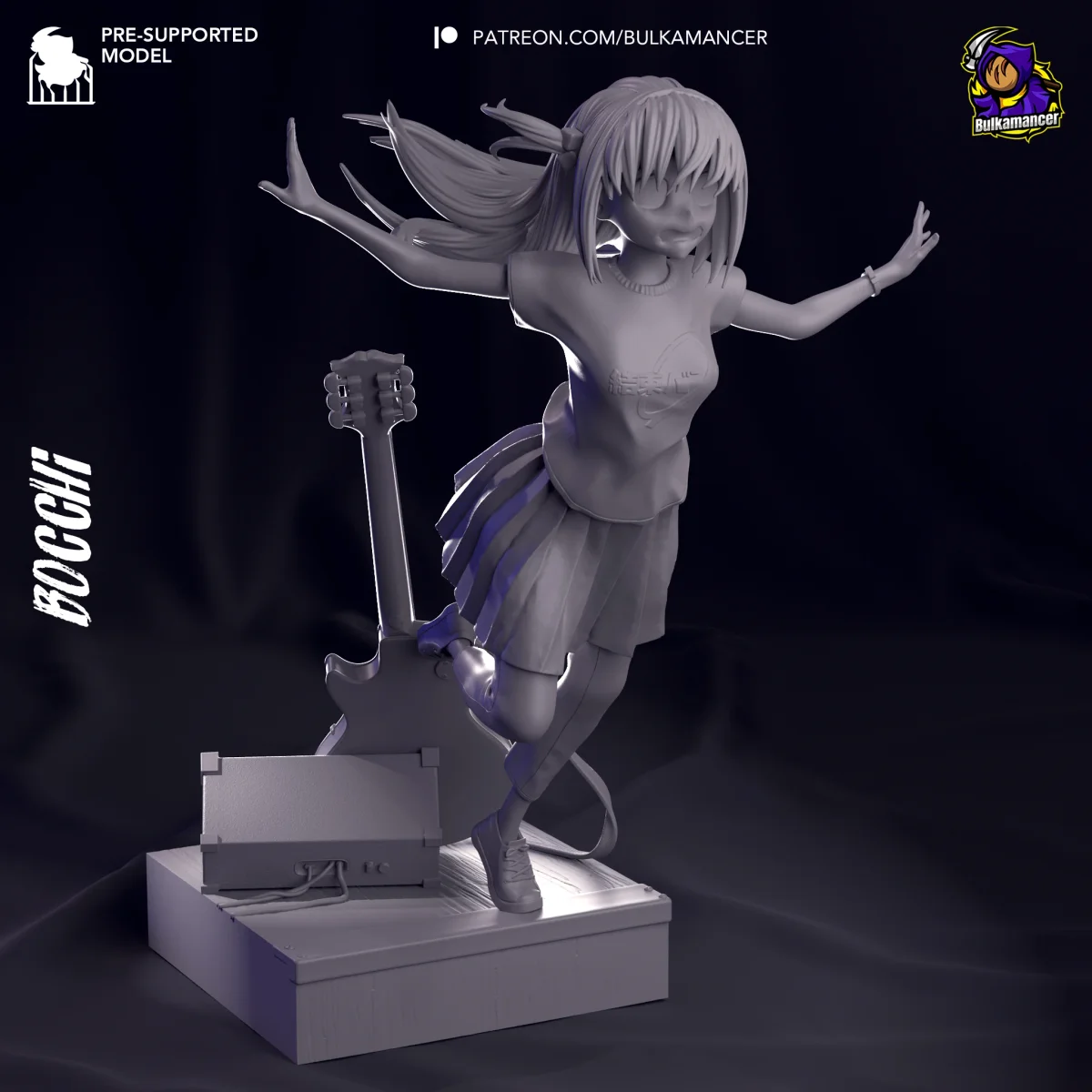 Hitori Gotoh | Fan Art | 3D Printed Resin Model Garage Kit | *Un-Painted* | Bulkamancer 4