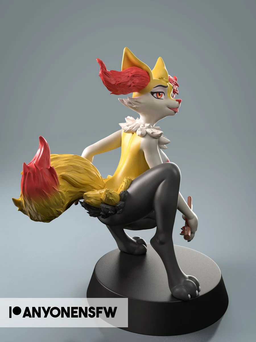 Fox Girl | Fan Art | 3D Printed Resin Model Garage Kit | *Un-Painted* | AnyoneNSFW 2