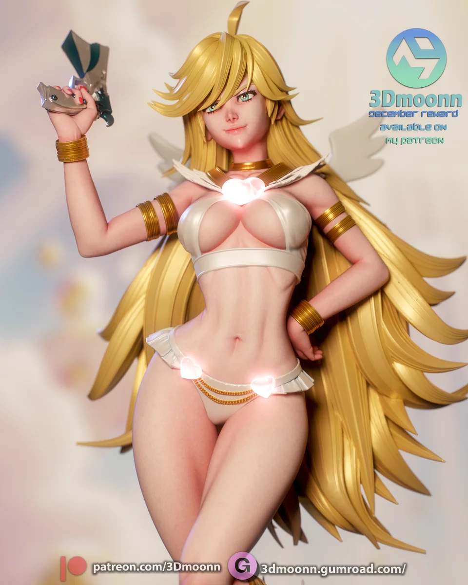 Panty (Panty & Stocking) | Fan Art | 3D Printed Resin Model Garage Kit | *Un-Painted* | 3DMoonn 13