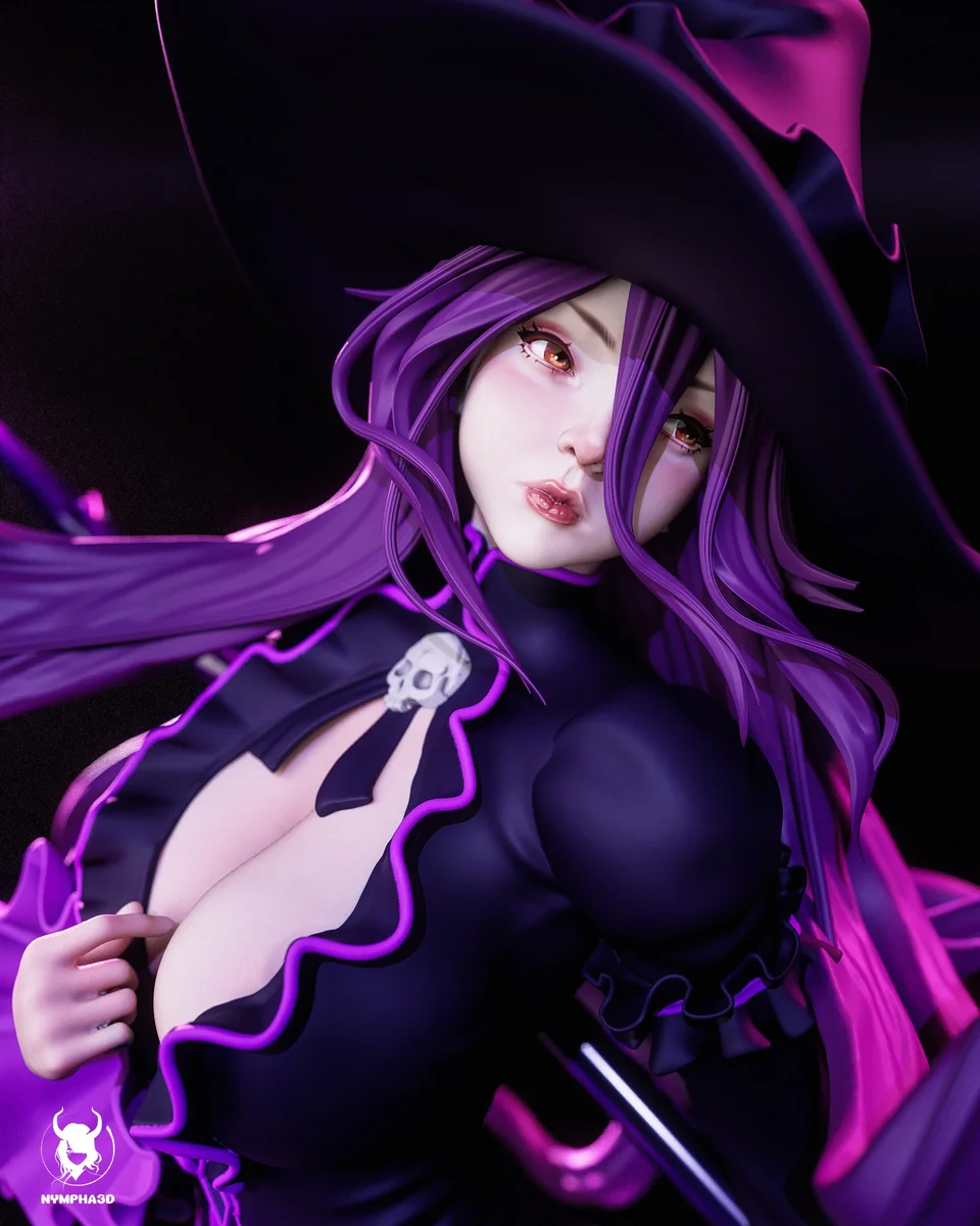Dark Mage | Fan Art | 3D Printed Resin Model Garage Kit | *Un-Painted* | Nympha3D