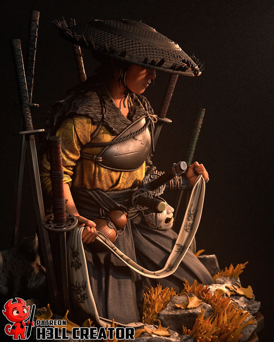 Atsu | Fan Art | 3D Printed Resin Model Garage Kit | *Un-Painted* | H3LL Creator 5