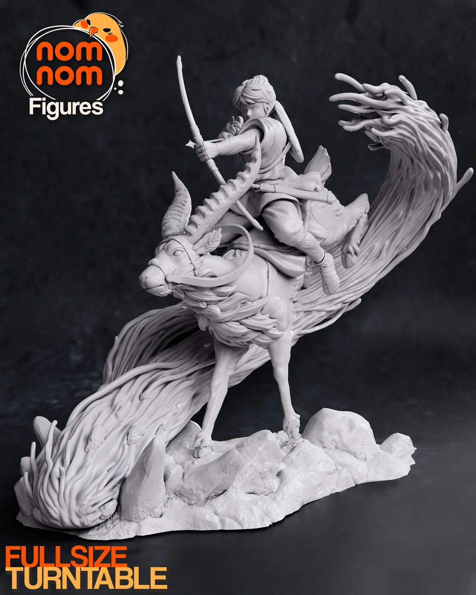 Ashitaka | Fan Art | 3D Printed Resin Model Garage Kit | *Un-Painted* | Nomnom 6