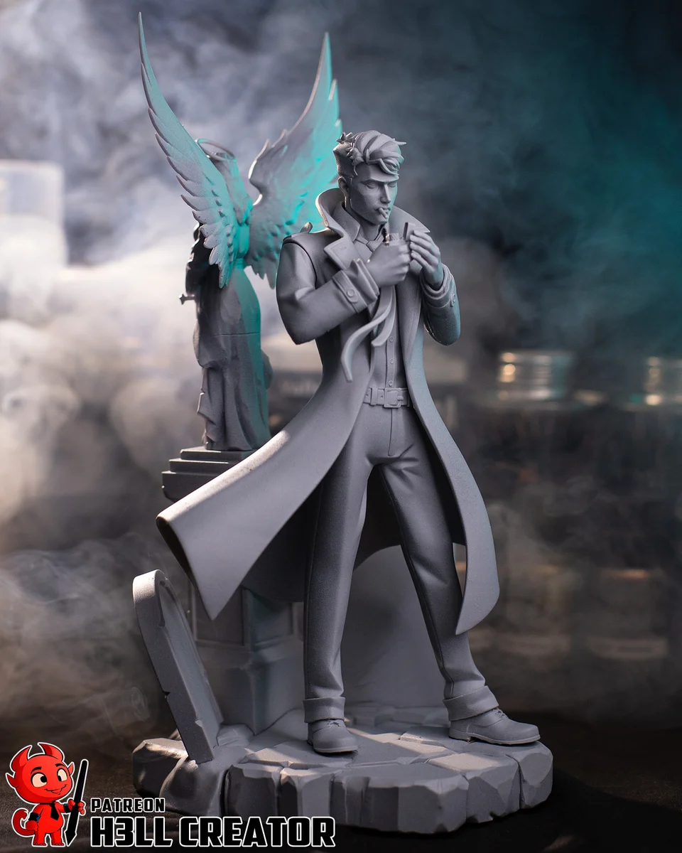 John Constantine | Fan Art | 3D Printed Resin Model Garage Kit | *Un-Painted* | H3LL Creator 10