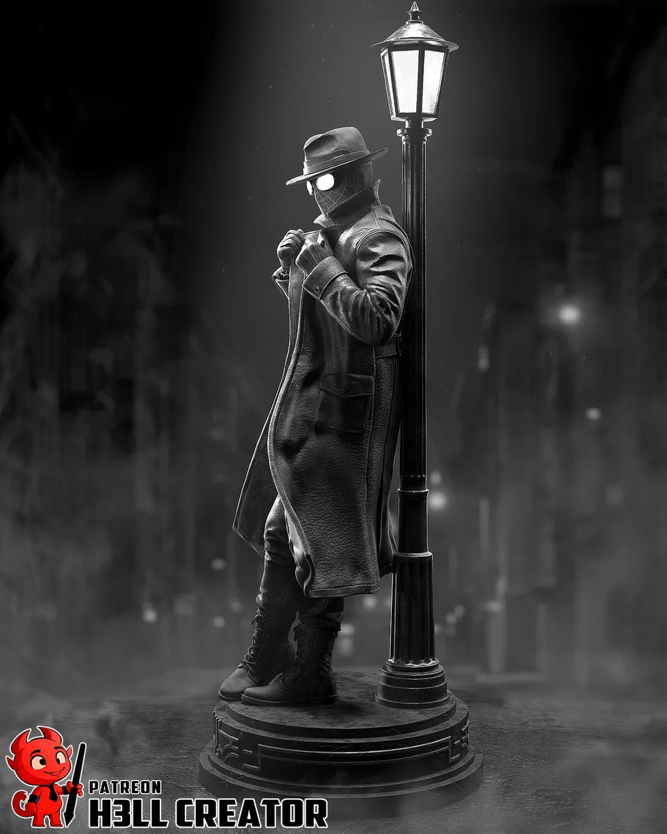 Spider Noir | Fan Art | 3D Printed Resin Model Garage Kit | *Un-Painted* | H3LL Creator 6