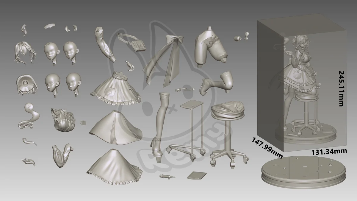 Nimi Nightmare | Fan Art | 3D Printed Resin Model Garage Kit | *Un-Painted* | Remy Sculpts 8