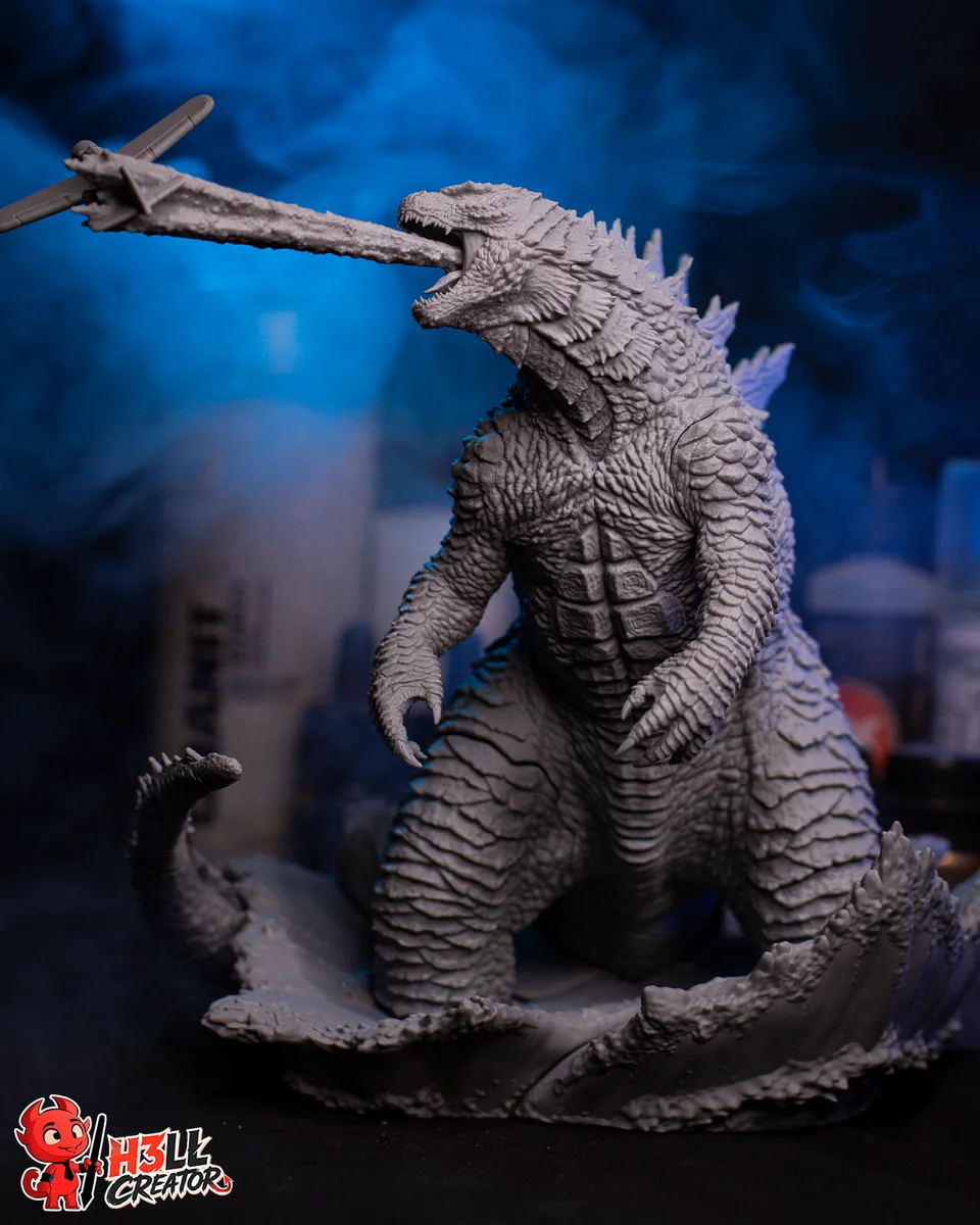 Godzilla | Fan Art | 3D Printed Resin Model Garage Kit | *Un-Painted* | H3LL Creator 11