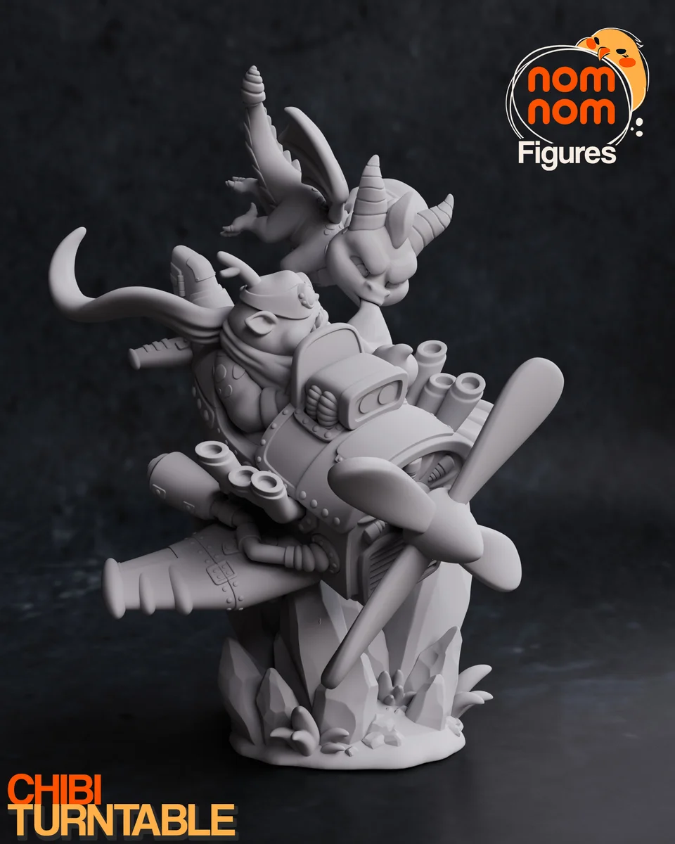 Chibi Spyro | Fan Art | 3D Printed Resin Model Garage Kit | *Un-Painted* | Nomnom 7