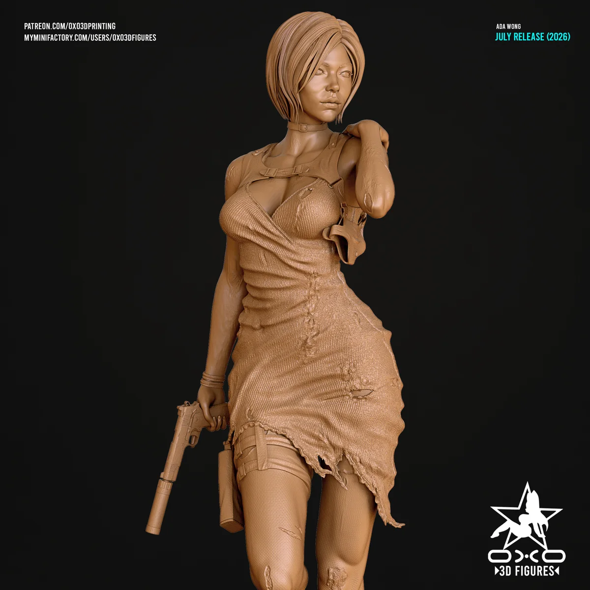 Ada Wong | Fan Art | 3D Printed Resin Model Garage Kit | *Un-Painted* | OXO3D 6