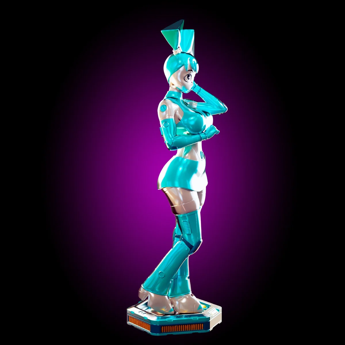 Robot Girl | Fan Art | 3D Printed Resin Model Garage Kit | *Un-Painted* | Officer Rhu 4
