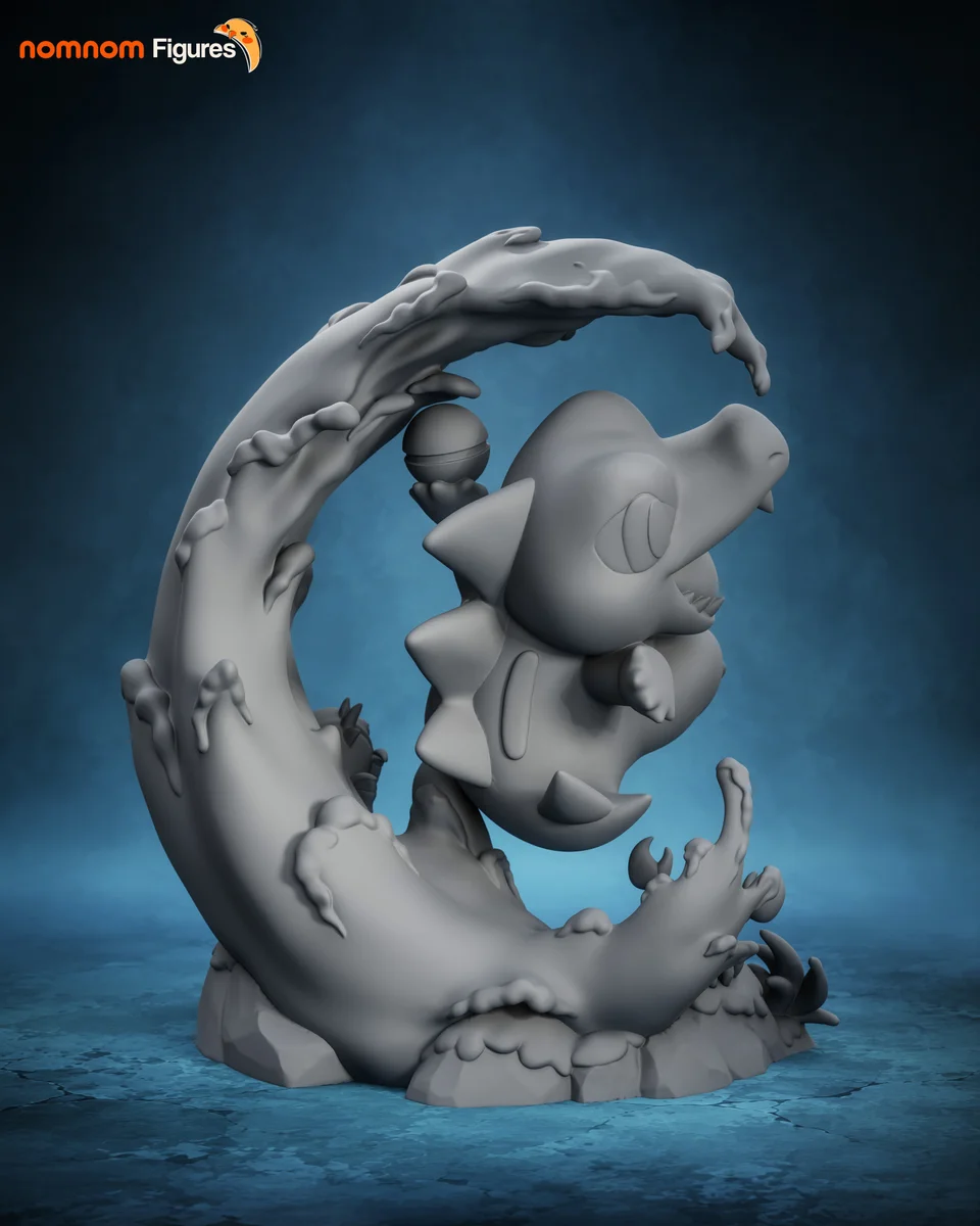 Chibi Totodile | Fan Art | 3D Printed Resin Model Garage Kit | *Un-Painted* | Nomnom 10