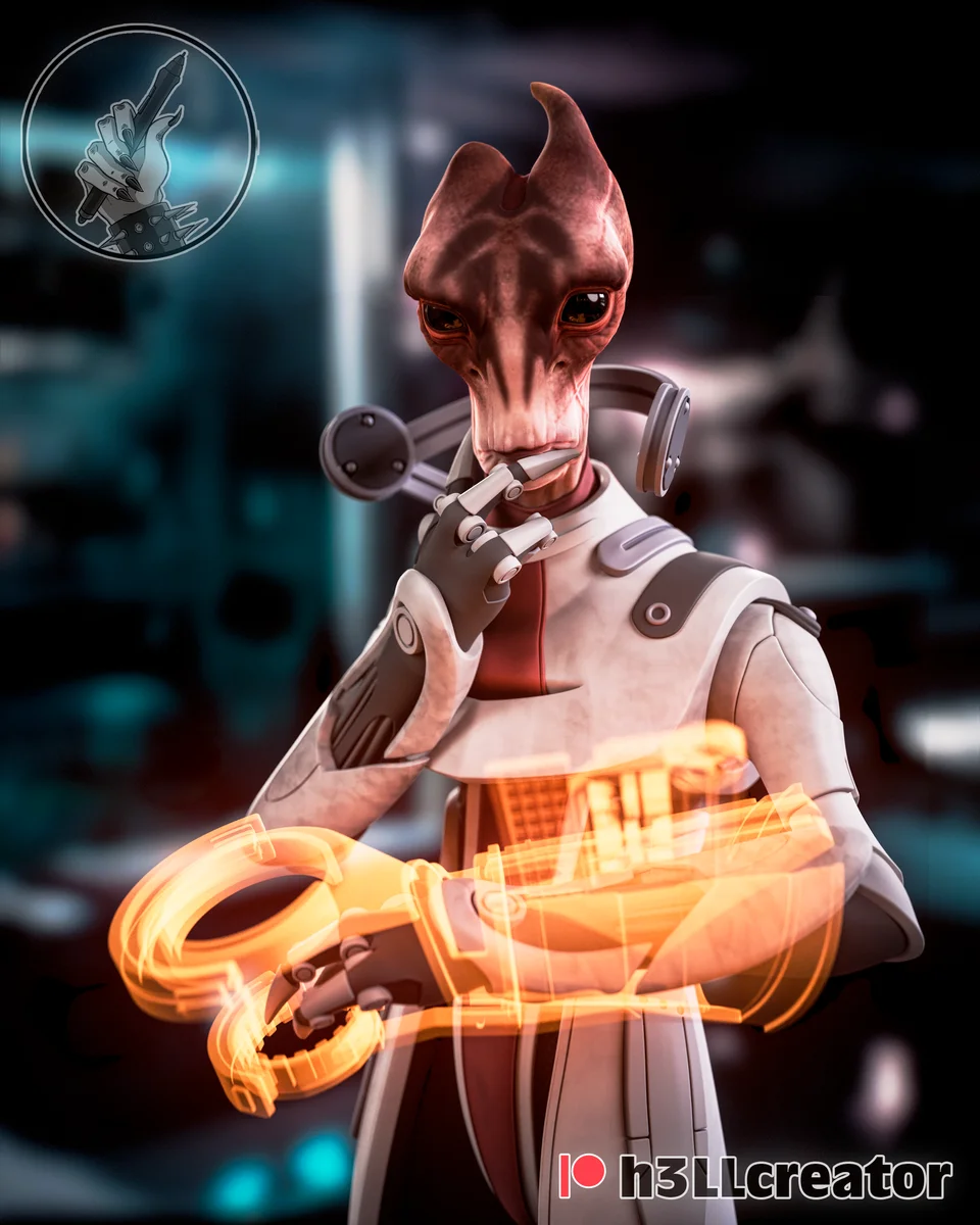 Mordin Solus | Fan Art | 3D Printed Resin Model Garage Kit | *Un-Painted* | H3LL Creator