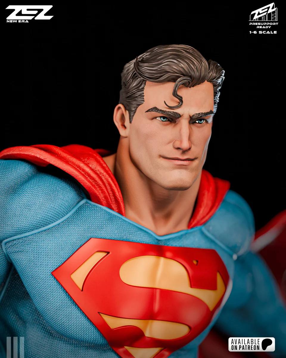 Superman | Fan Art | 3D Printed Resin Model Garage Kit | *Un-Painted* | ZEZ Studio 6