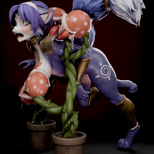 Krystal vs Plants | Fan Art | 3D Printed Resin Model Garage Kit | *Un-Painted* | AnyoneNSFW