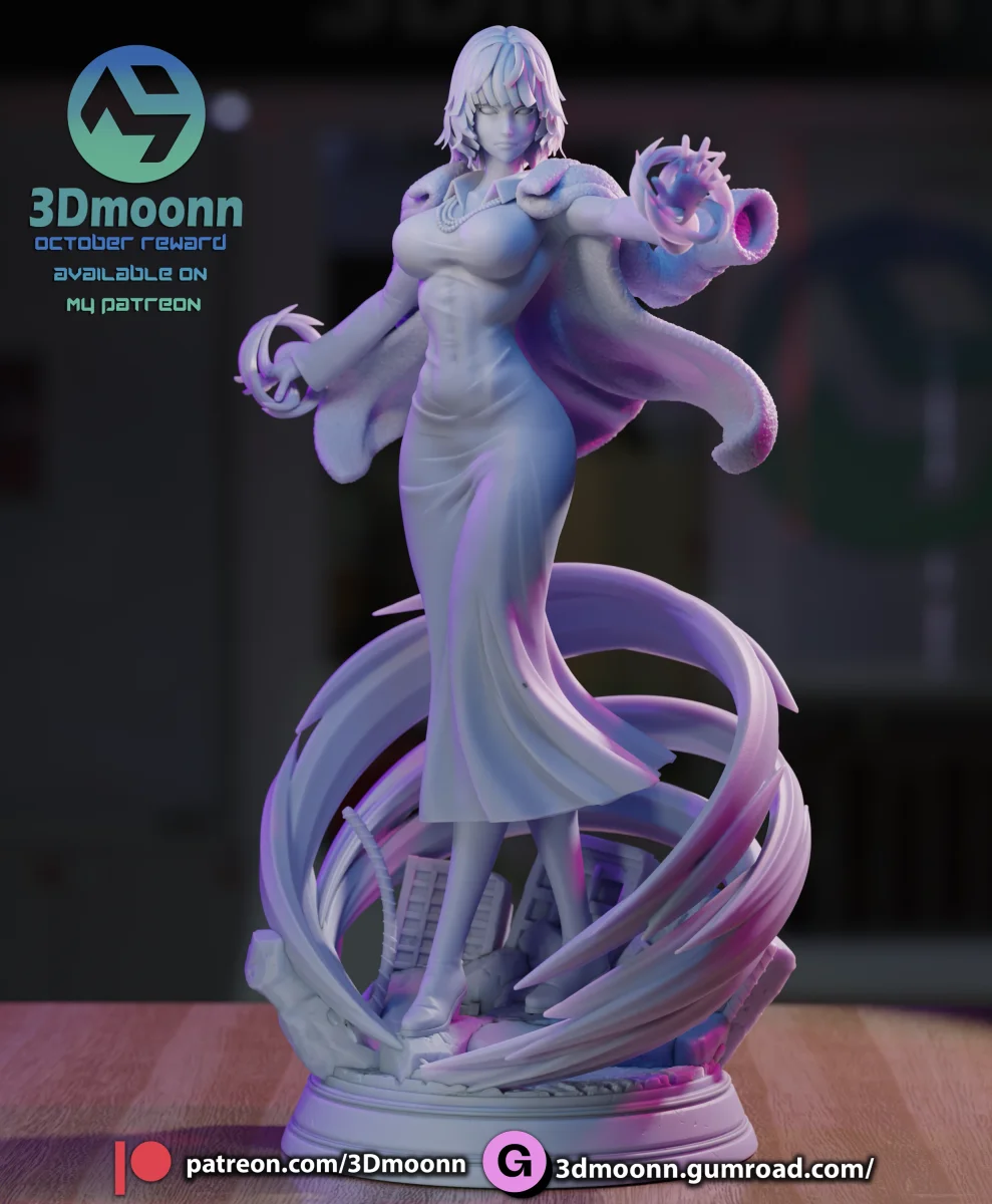 Fubuki | Fan Art | 3D Printed Resin Model Garage Kit | *Un-Painted* | 3DMoonn 7