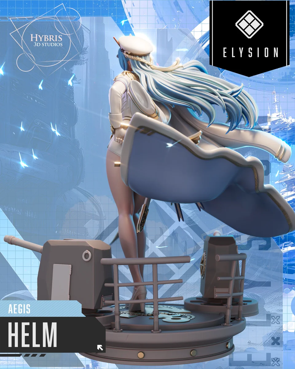 Helm | Fan Art | 3D Printed Resin Model Garage Kit | *Un-Painted* | Hybris Studios 3