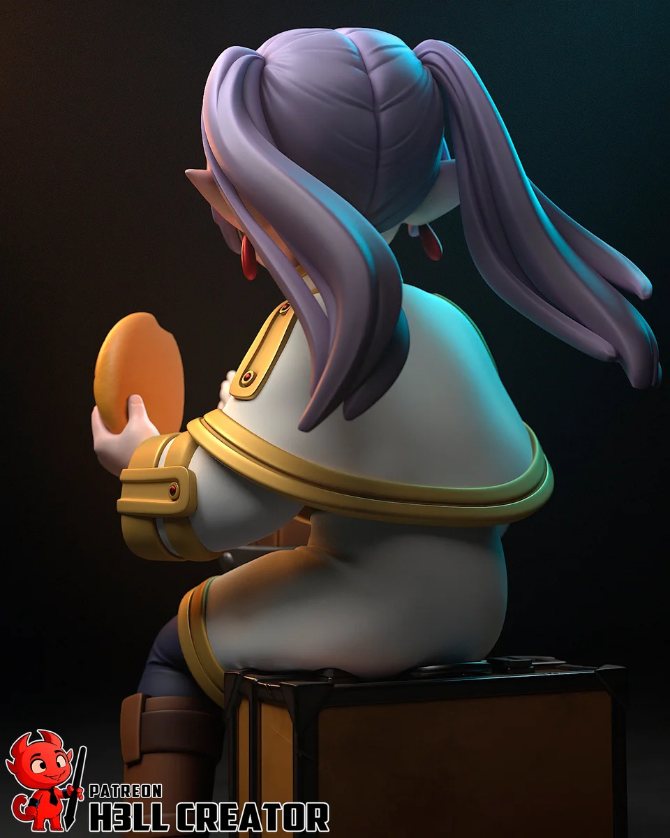 Chibi Frieren | Fan Art | 3D Printed Resin Model Garage Kit | *Un-Painted* | H3LL Creator 8