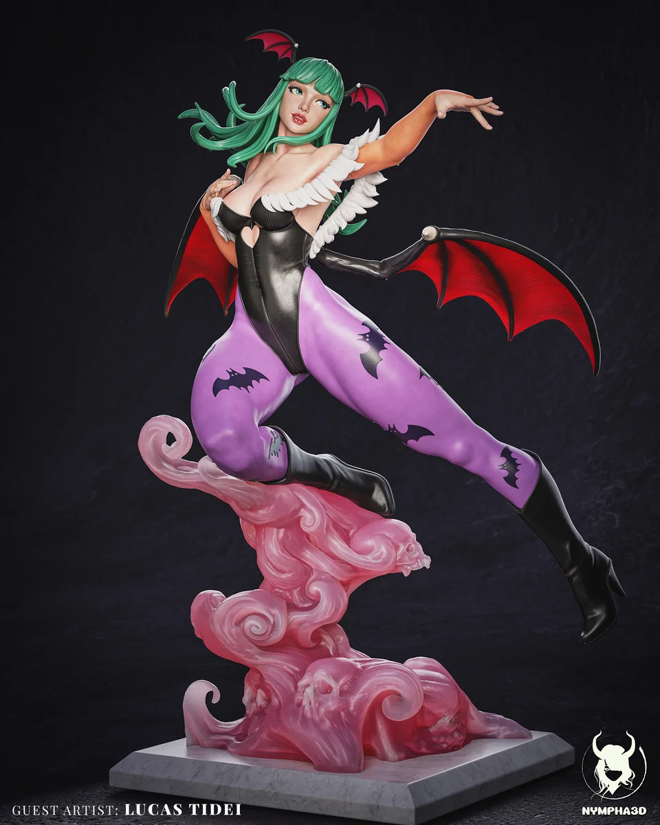 Morrigan | Fan Art | 3D Printed Resin Model Garage Kit | *Un-Painted* | Nympha3D 3