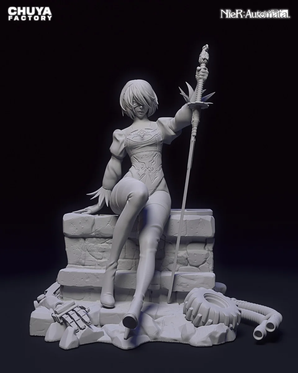 2B | Fan Art | 3D Printed Resin Model Garage Kit | *Un-Painted* | Chuya Factory 17