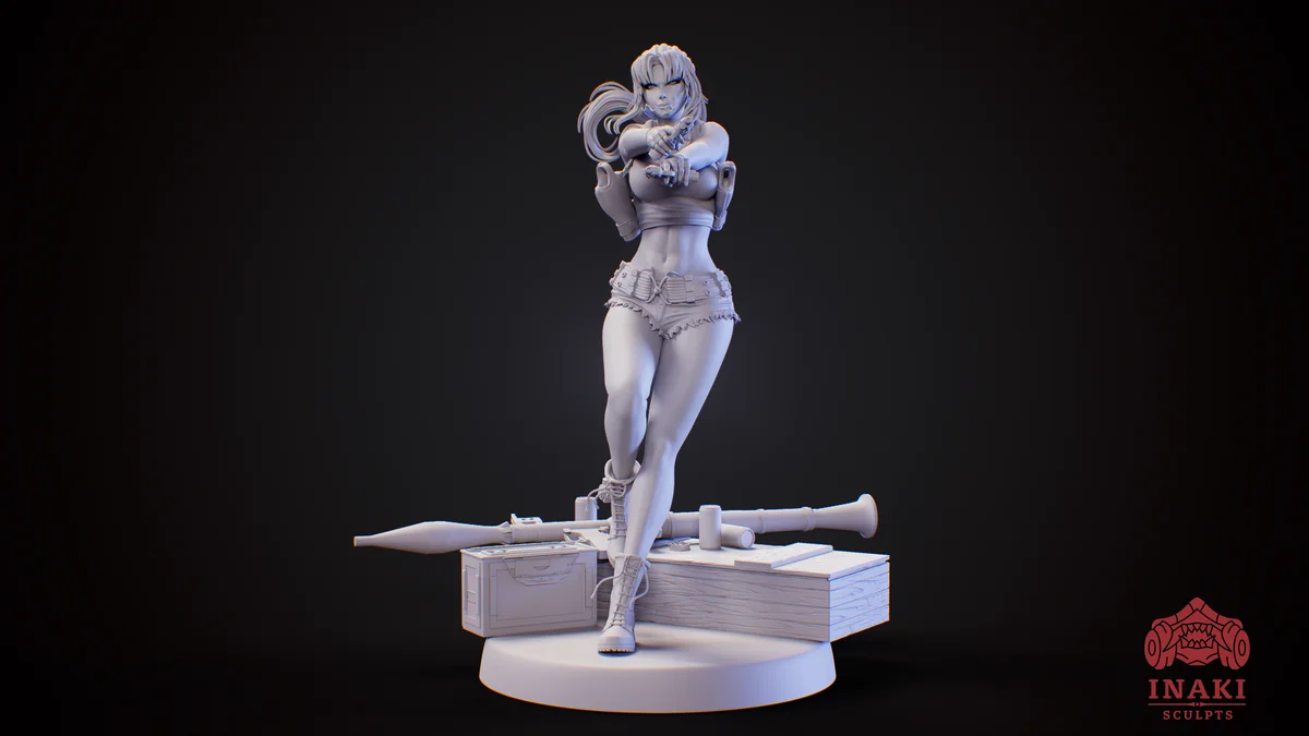 Revy | Fan Art | 3D Printed Resin Model Garage Kit | *Un-Painted* | Inaki Sculpts 4