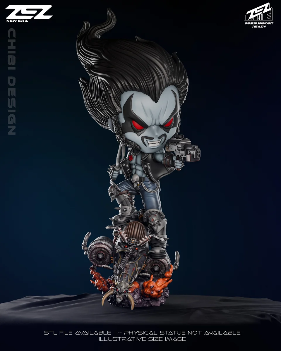 Chibi Lobo | Fan Art | 3D Printed Resin Model Garage Kit | *Un-Painted* | ZEZ Studio 6