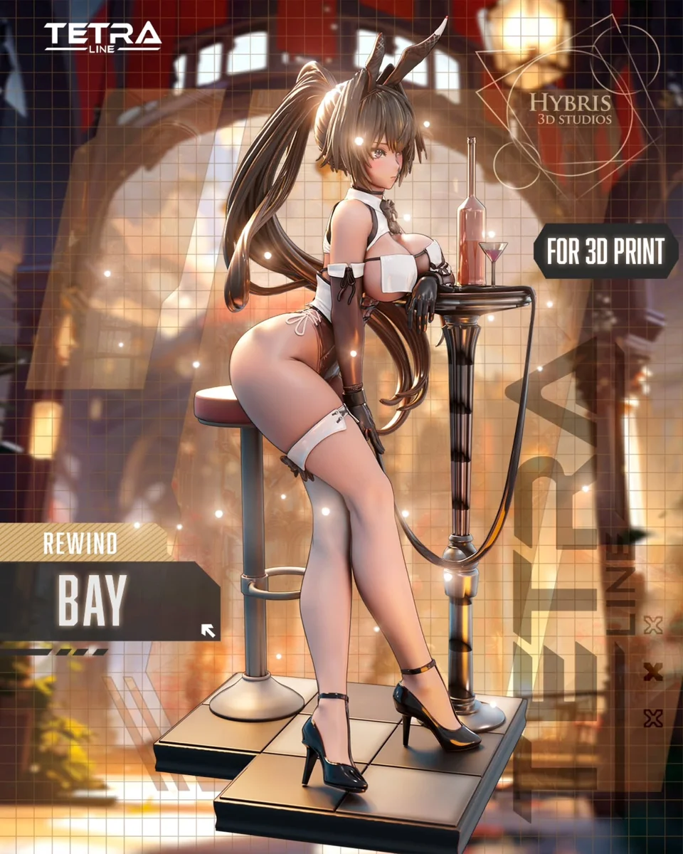 Bay - Radiant Rabbit | Fan Art | 3D Printed Resin Model Garage Kit | *Un-Painted* | Hybris Studios 5