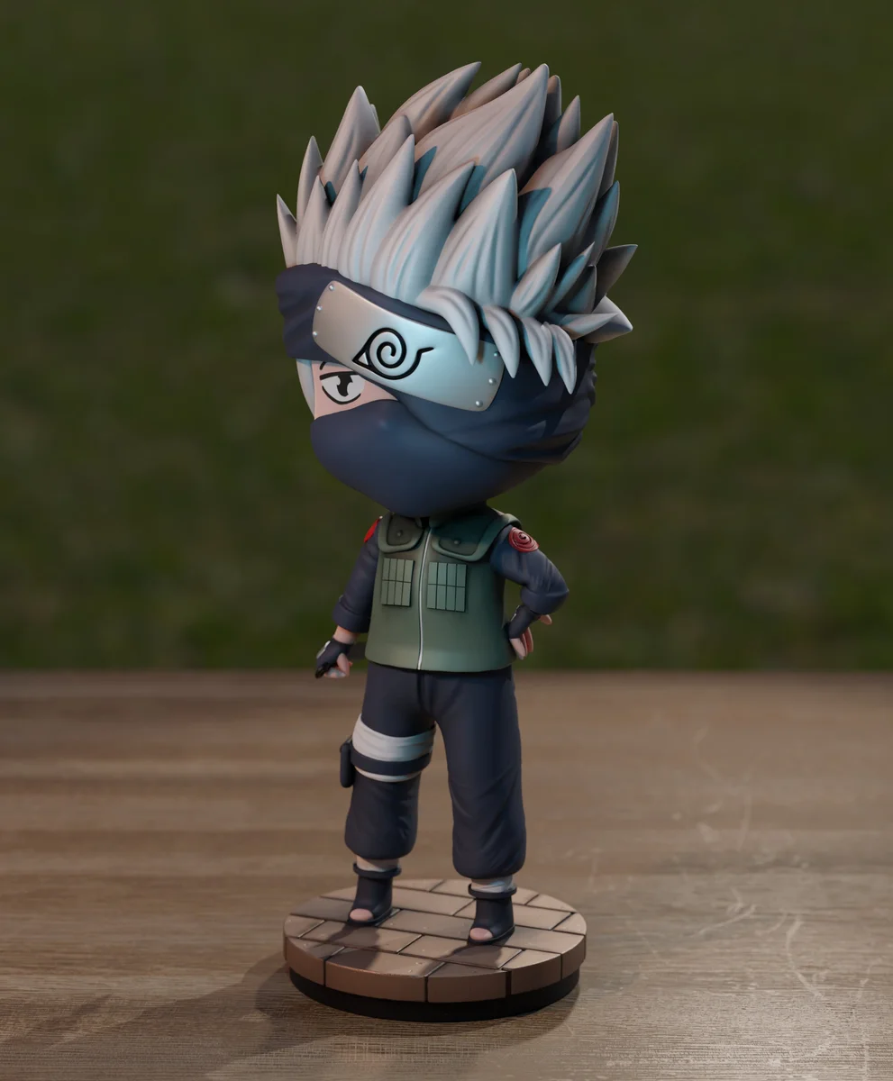 Kakashi Chibi | Fan Art | 3D Printed Resin Model Garage Kit | *Un-Painted* | Momoji 3