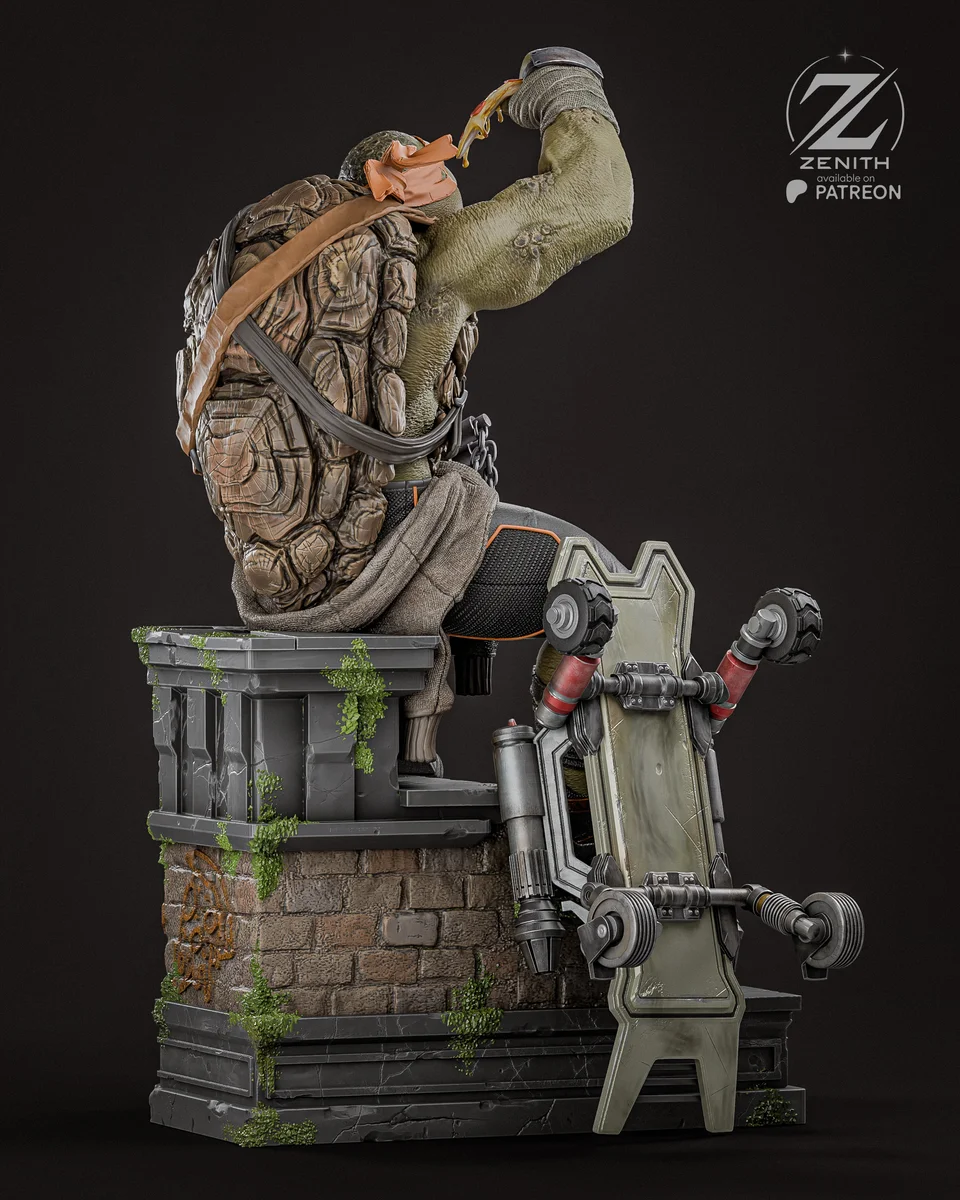 Michelangelo TMNT | Fan Art | 3D Printed Resin Model Garage Kit | *Un-Painted* | Zenith Studios 4