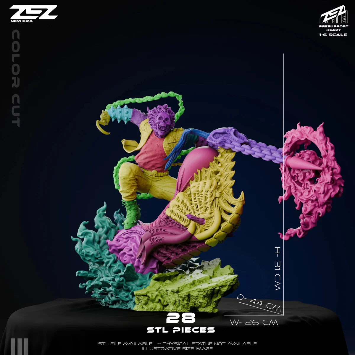 Ghost Rider | Fan Art | 3D Printed Resin Model Garage Kit | *Un-Painted* | ZEZ Studio 10