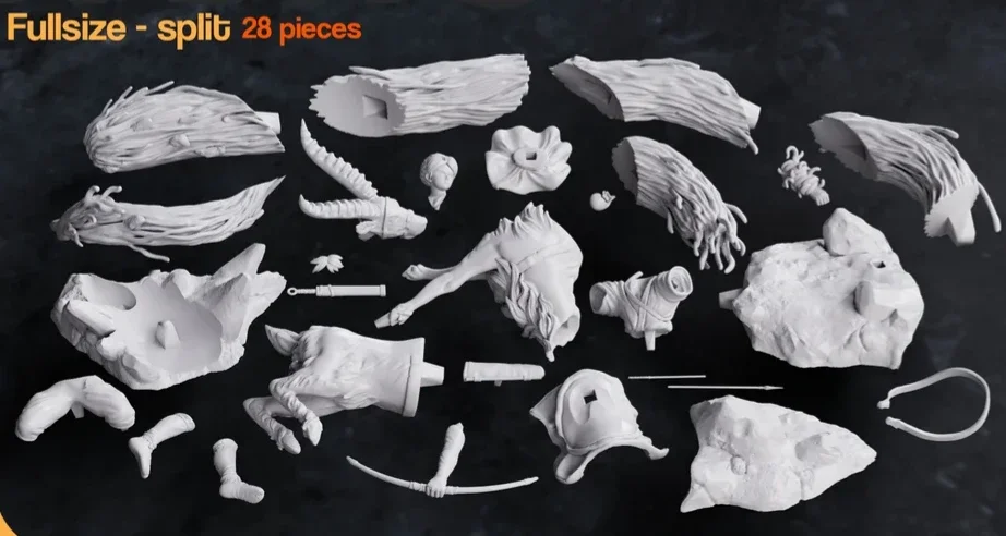 Ashitaka | Fan Art | 3D Printed Resin Model Garage Kit | *Un-Painted* | Nomnom 3