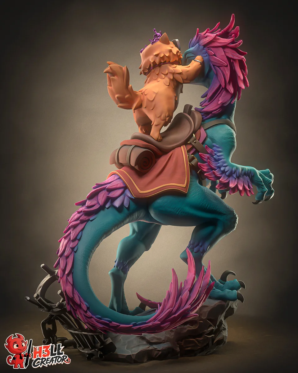 Mongo and Princess Donut | Fan Art | 3D Printed Resin Model Garage Kit | *Un-Painted* | H3LL Creator 8