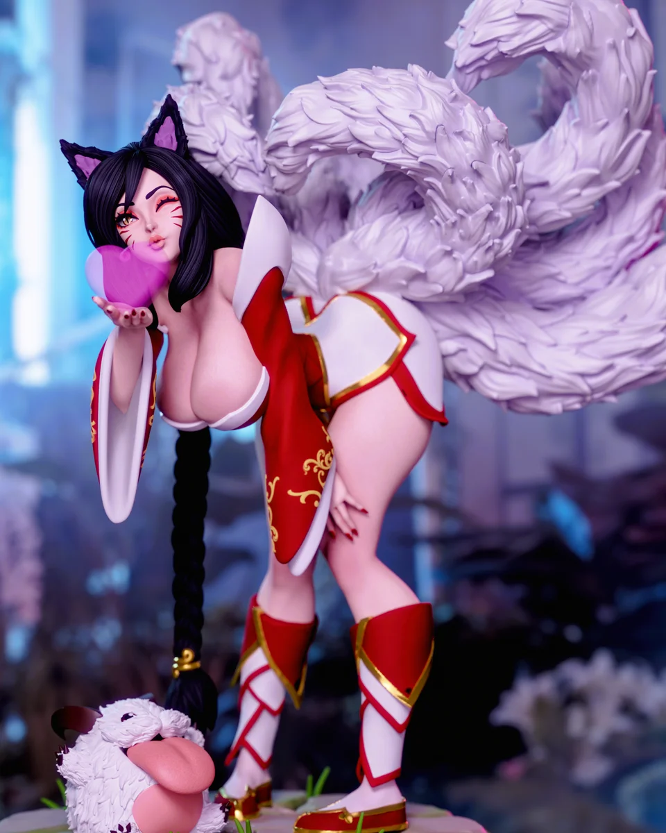 Ahri | Fan Art | 3D Printed Resin Model Garage Kit | *Un-Painted* | Momoji 4