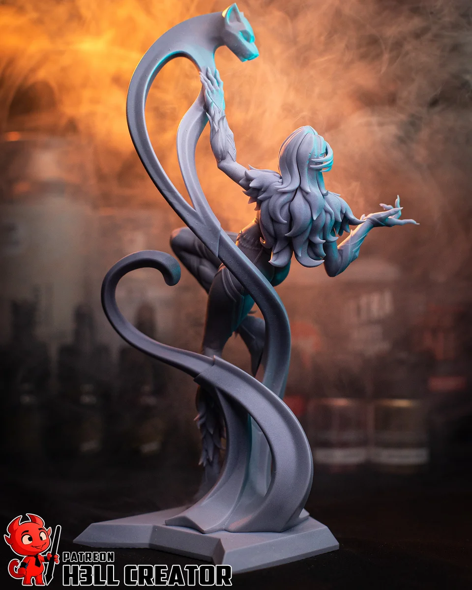 Black Cat | Fan Art | 3D Printed Resin Model Garage Kit | *Un-Painted* | H3LL Creator 12