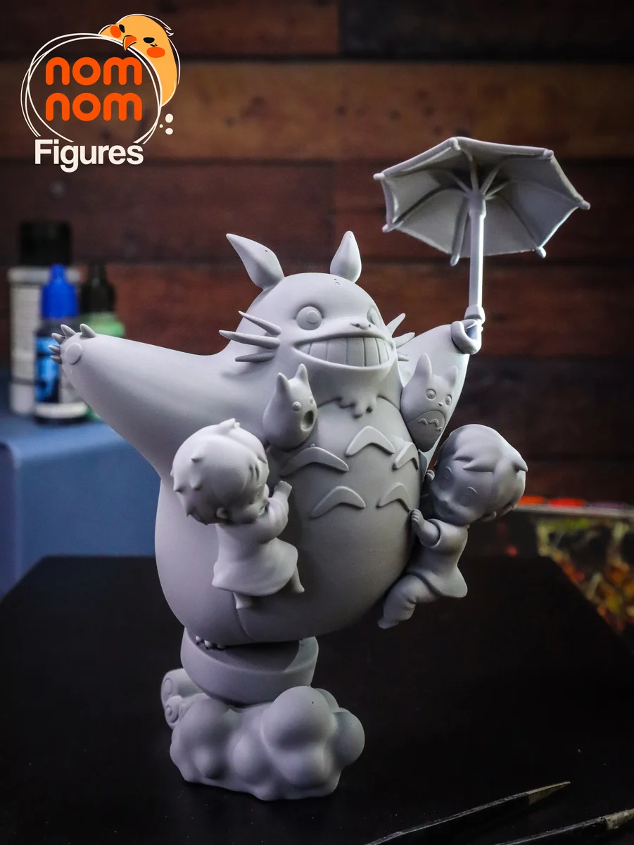 Chibi - My Neighbour Totoro | Fan Art | 3D Printed Resin Model Garage Kit | *Un-Painted* | Nomnom 6
