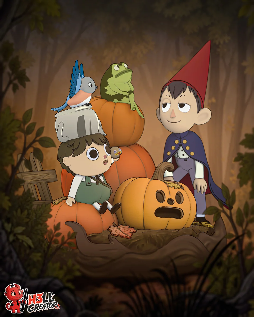 Wirt and Greg | Fan Art | 3D Printed Resin Model Garage Kit | *Un-Painted* | H3LL Creator 4