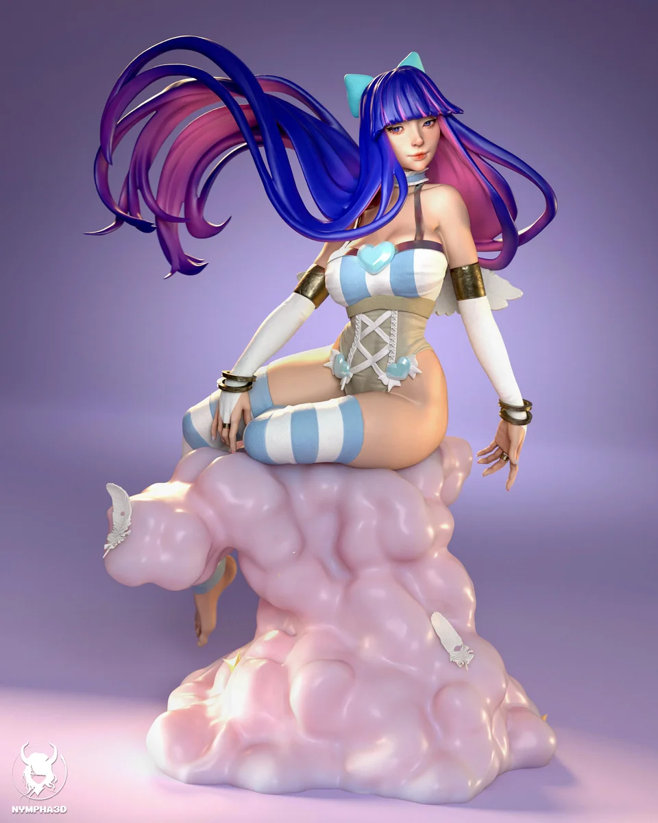 Panty & Stocking | Fan Art | 3D Printed Resin Model Garage Kit | *Un-Painted* | Nympha3D 10