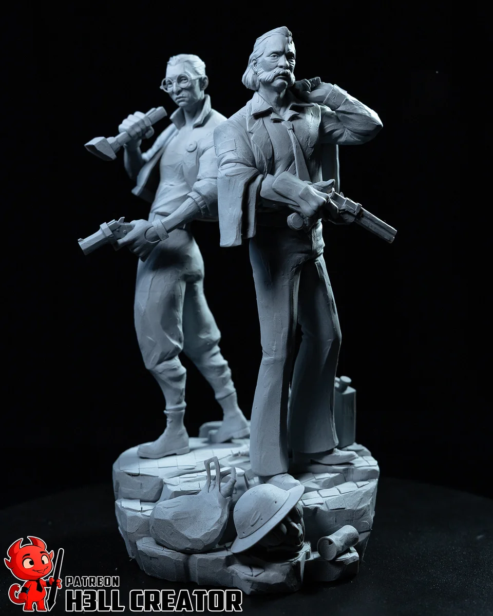 Harry and Kim | Fan Art | 3D Printed Resin Model Garage Kit | *Un-Painted* | H3LL Creator 10