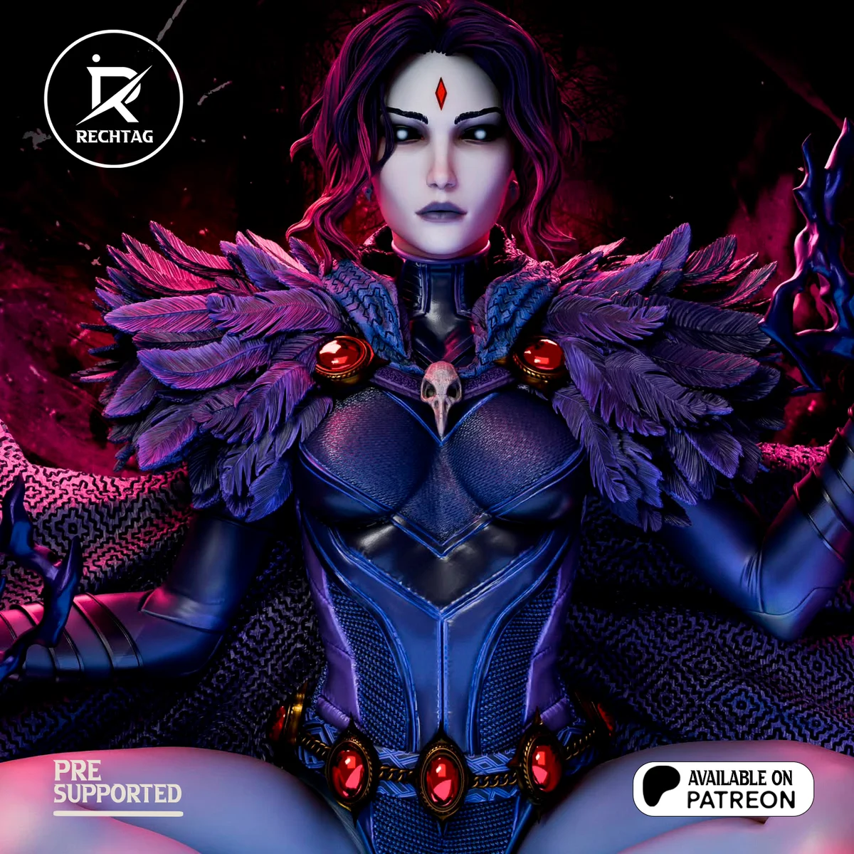 Raven | Fan Art | 3D Printed Resin Model Garage Kit | *Un-Painted* | Rechtag 8