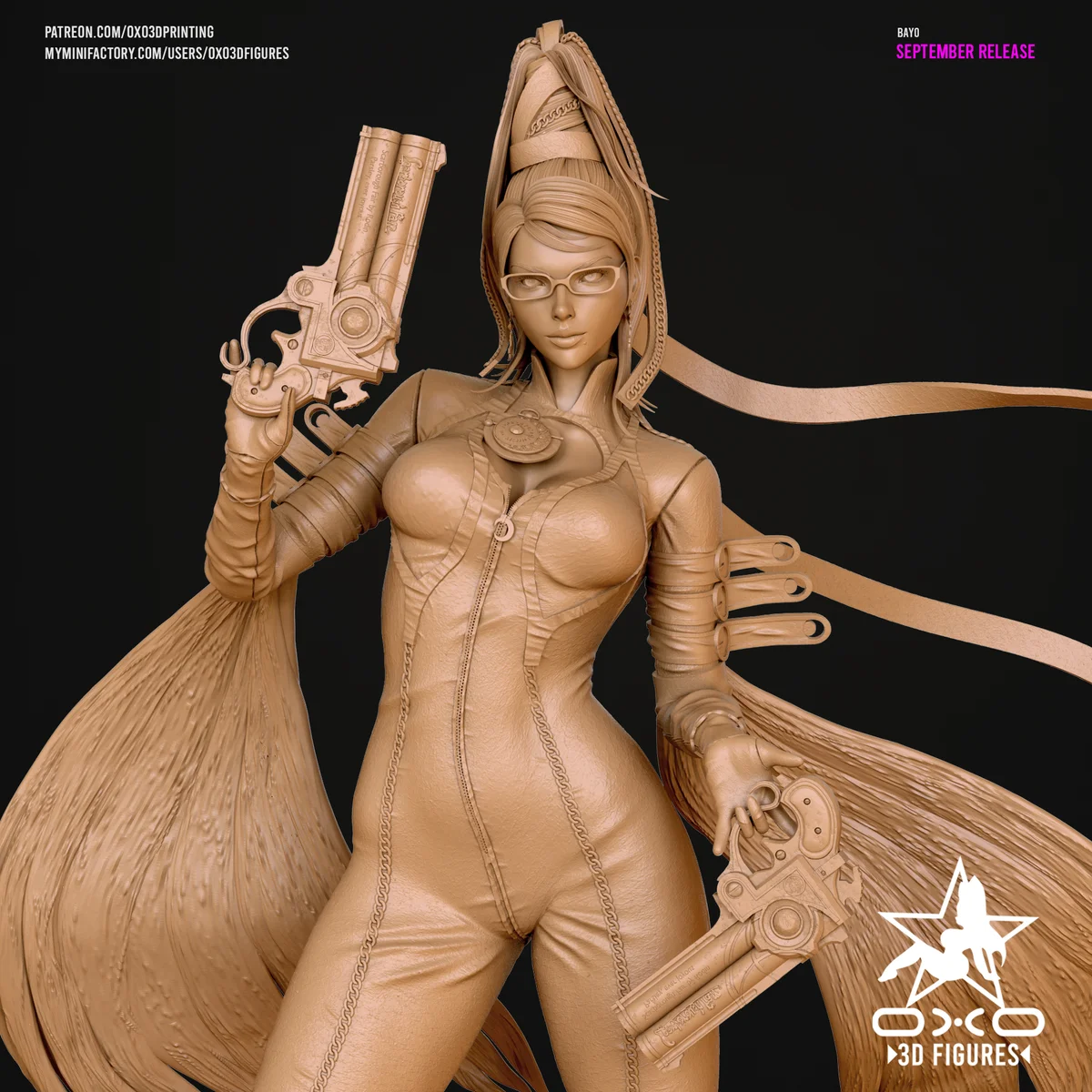 Bayonetta | Fan Art | 3D Printed Resin Model Garage Kit | *Un-Painted* | OXO3D 5