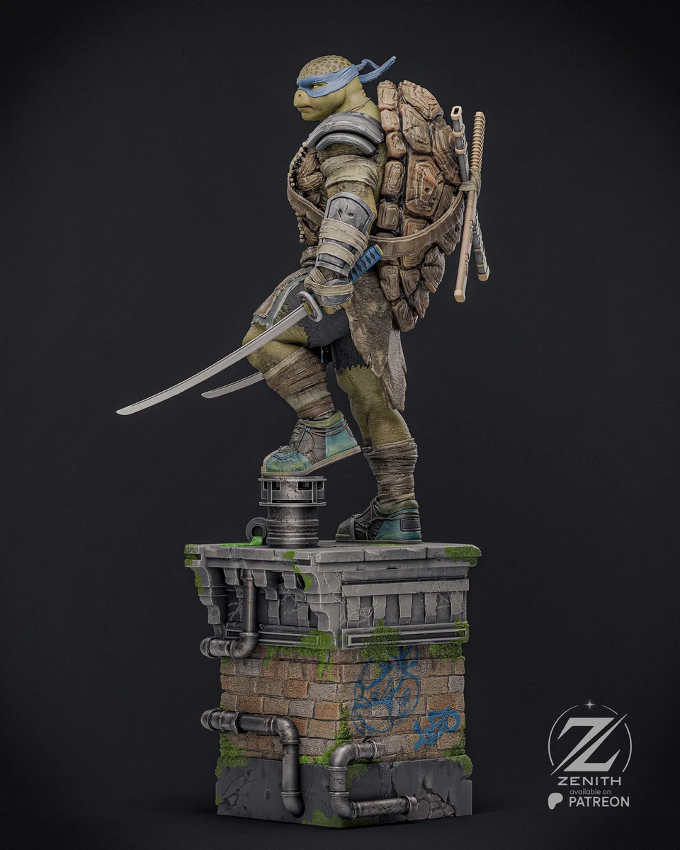 Leonardo TMNT | Fan Art | 3D Printed Resin Model Garage Kit | *Un-Painted* | Zenith Studios 6