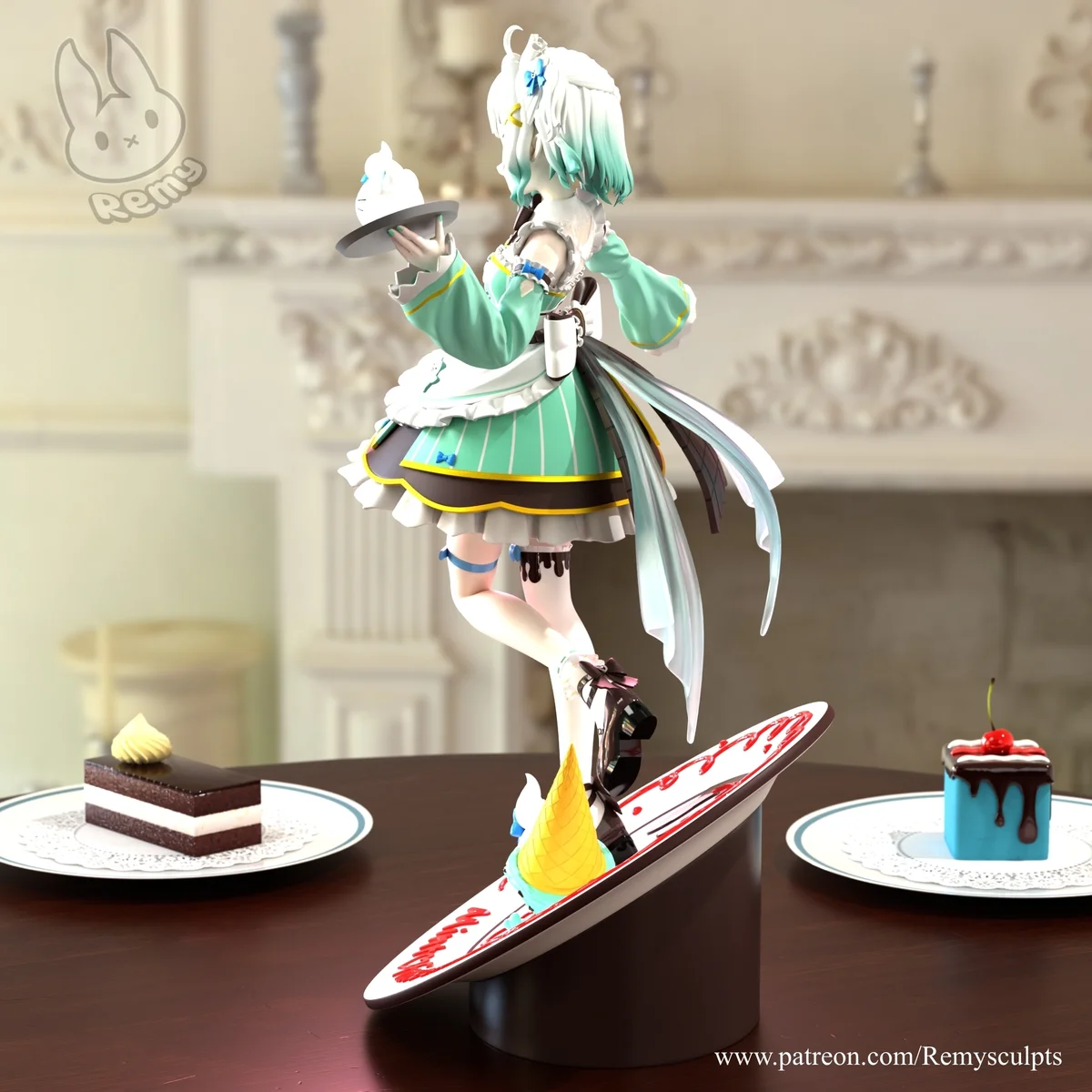 Mint Fantome | Fan Art | 3D Printed Resin Model Garage Kit | *Un-Painted* | Remy Sculpts 4