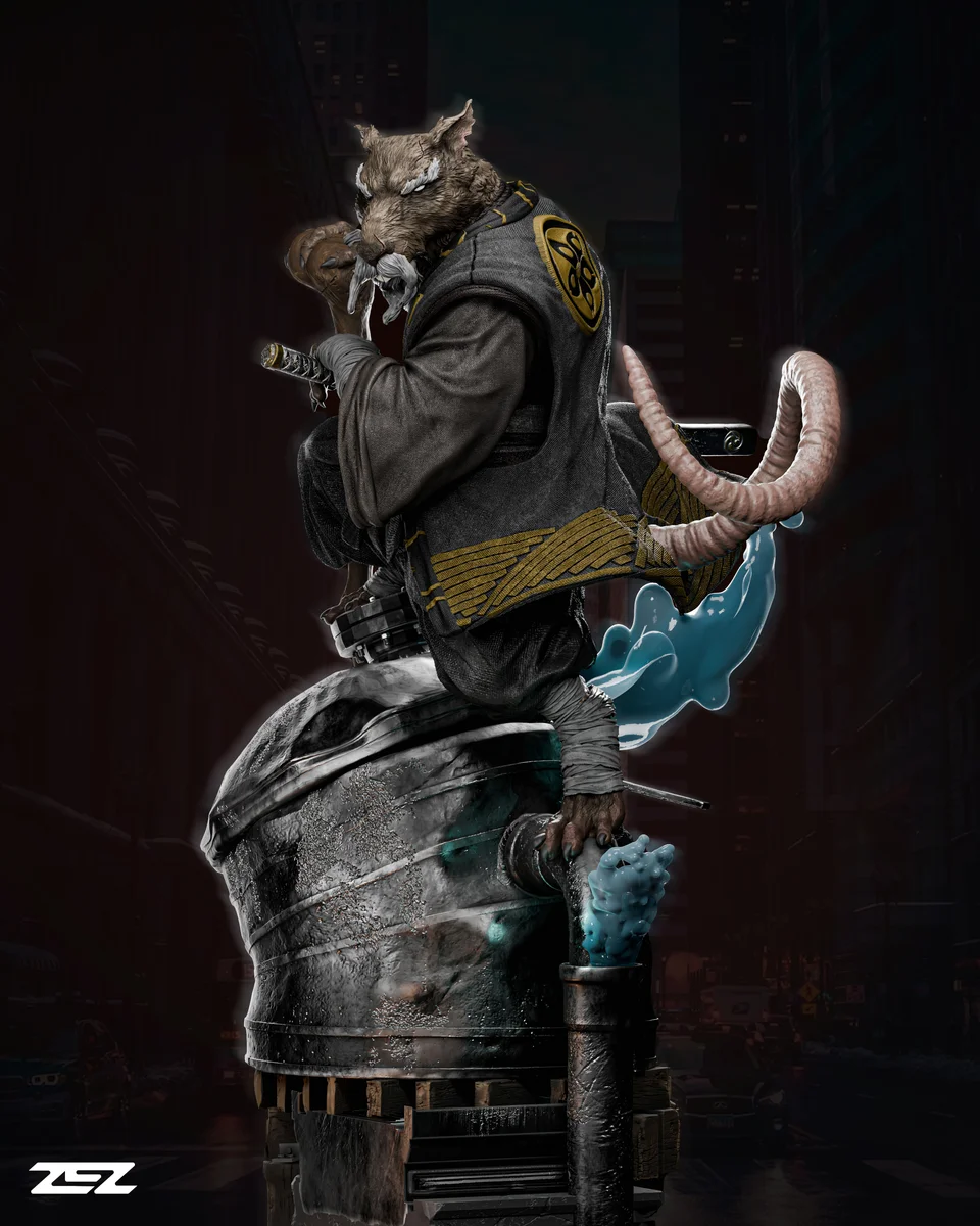 Master Splinter | Fan Art | 3D Printed Resin Model Garage Kit | *Un-Painted* | ZEZ Studio 3