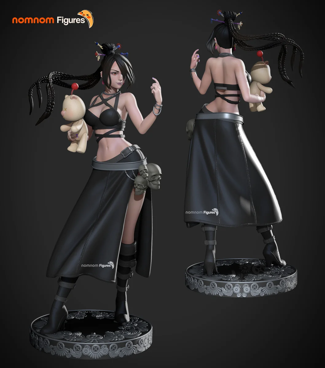 Lulu v02 | Fan Art | 3D Printed Resin Model Garage Kit | *Un-Painted* | Nomnom